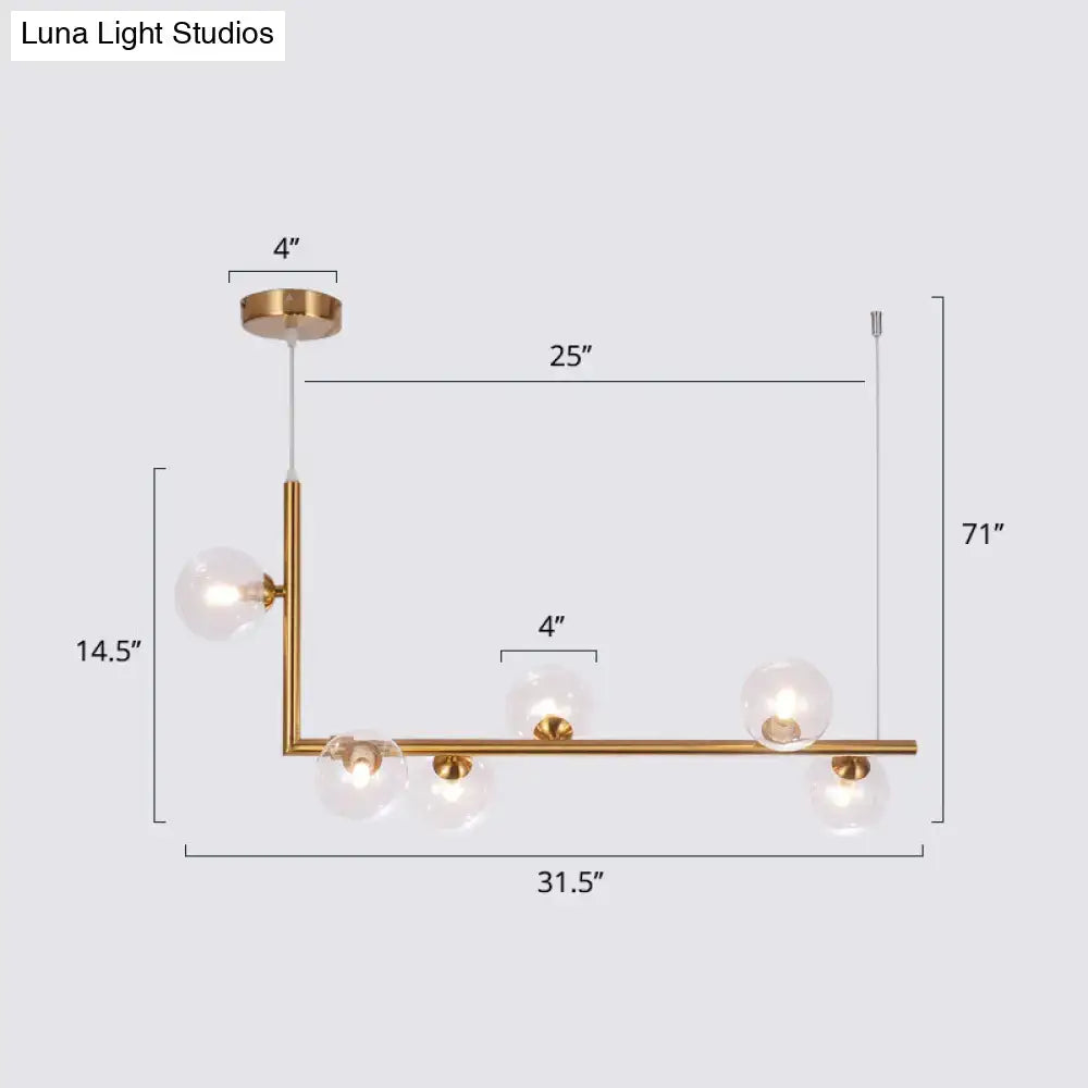 DecorBites™ Sleek Glass Pendant Light for Dining Room with Hanging Island Design