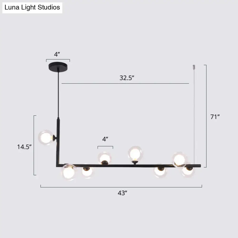 DecorBites™ Sleek Glass Pendant Light for Dining Room with Hanging Island Design