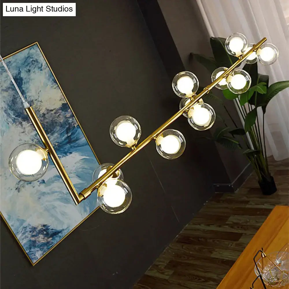 DecorBites™ Sleek Glass Pendant Light for Dining Room with Hanging Island Design