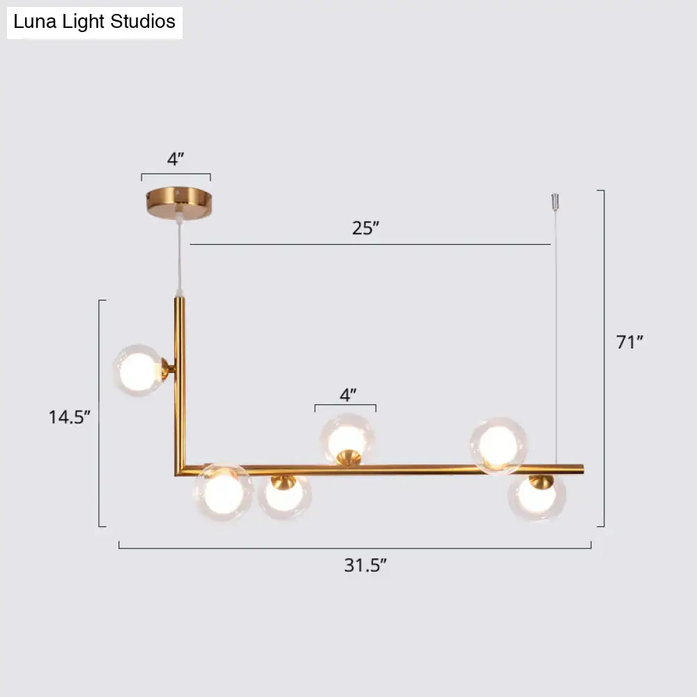 DecorBites™ Sleek Glass Pendant Light for Dining Room with Hanging Island Design
