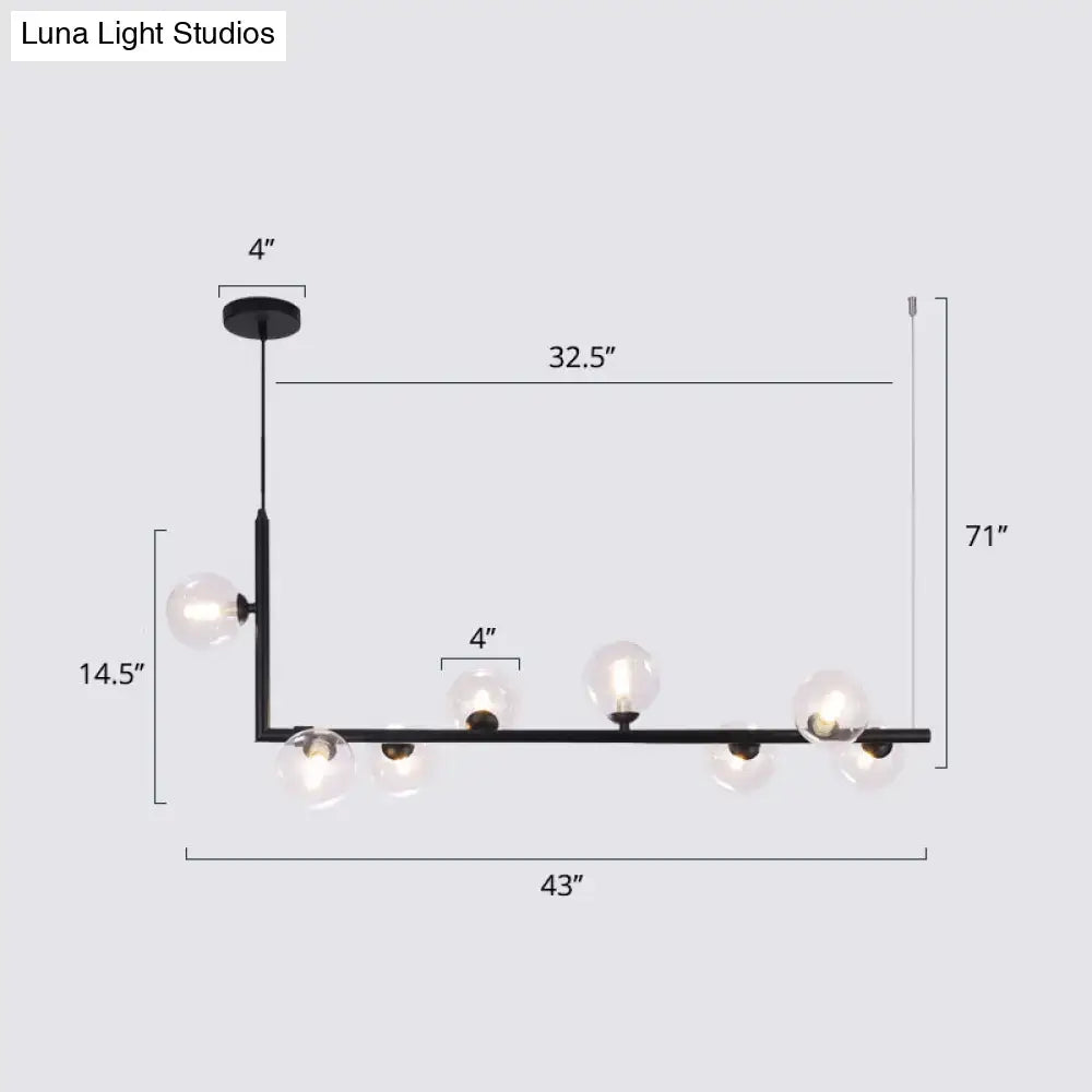 DecorBites™ Sleek Glass Pendant Light for Dining Room with Hanging Island Design