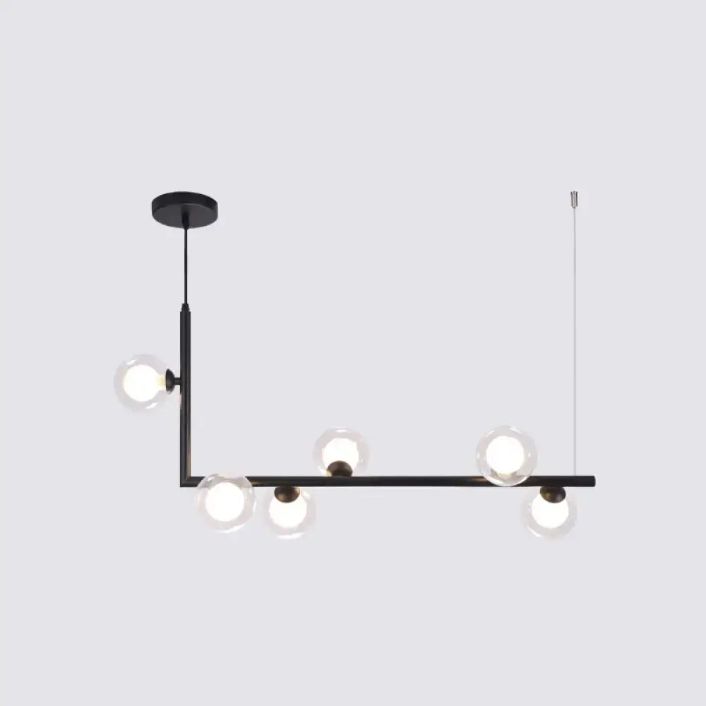DecorBites™ Sleek Glass Pendant Light for Dining Room with Hanging Island Design