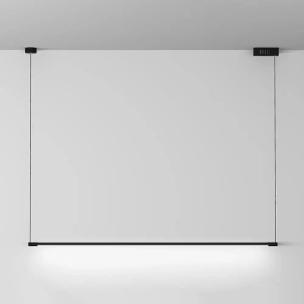 مصباح معلق LED أنيق أسود معدني من DecorBites™ لطاولة الجزيرة العصرية