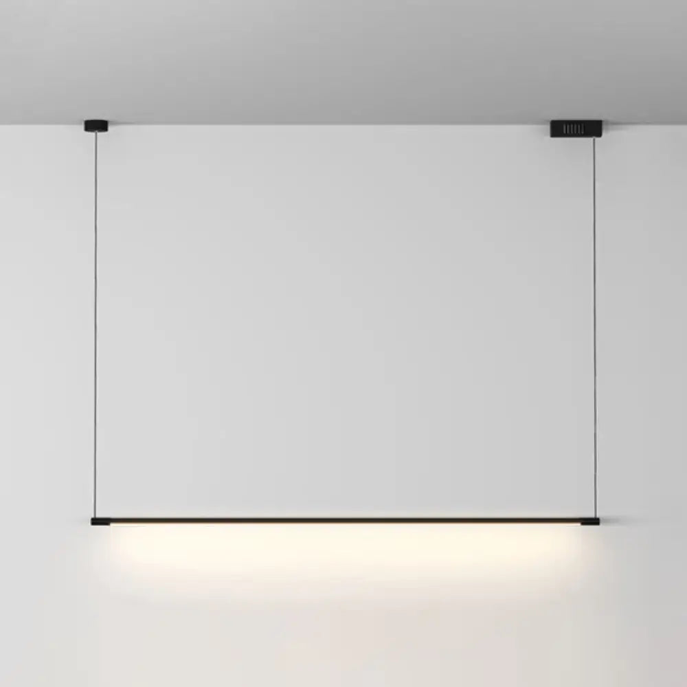 مصباح معلق LED أنيق أسود معدني من DecorBites™ لطاولة الجزيرة العصرية