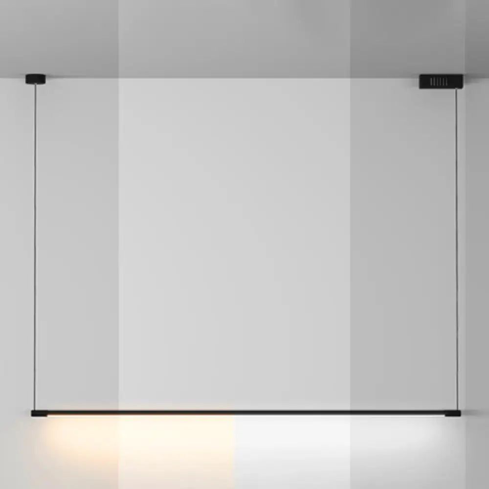 مصباح معلق LED أنيق أسود معدني من DecorBites™ لطاولة الجزيرة العصرية