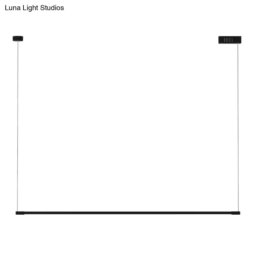 مصباح معلق LED أنيق أسود معدني من DecorBites™ لطاولة الجزيرة العصرية