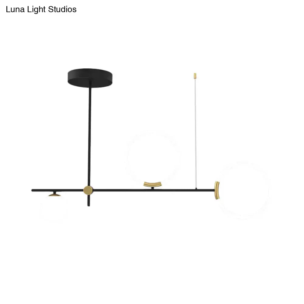 DecorBites™ Sleek Metal Crossed Line Island Light - Simplicity 3 Heads