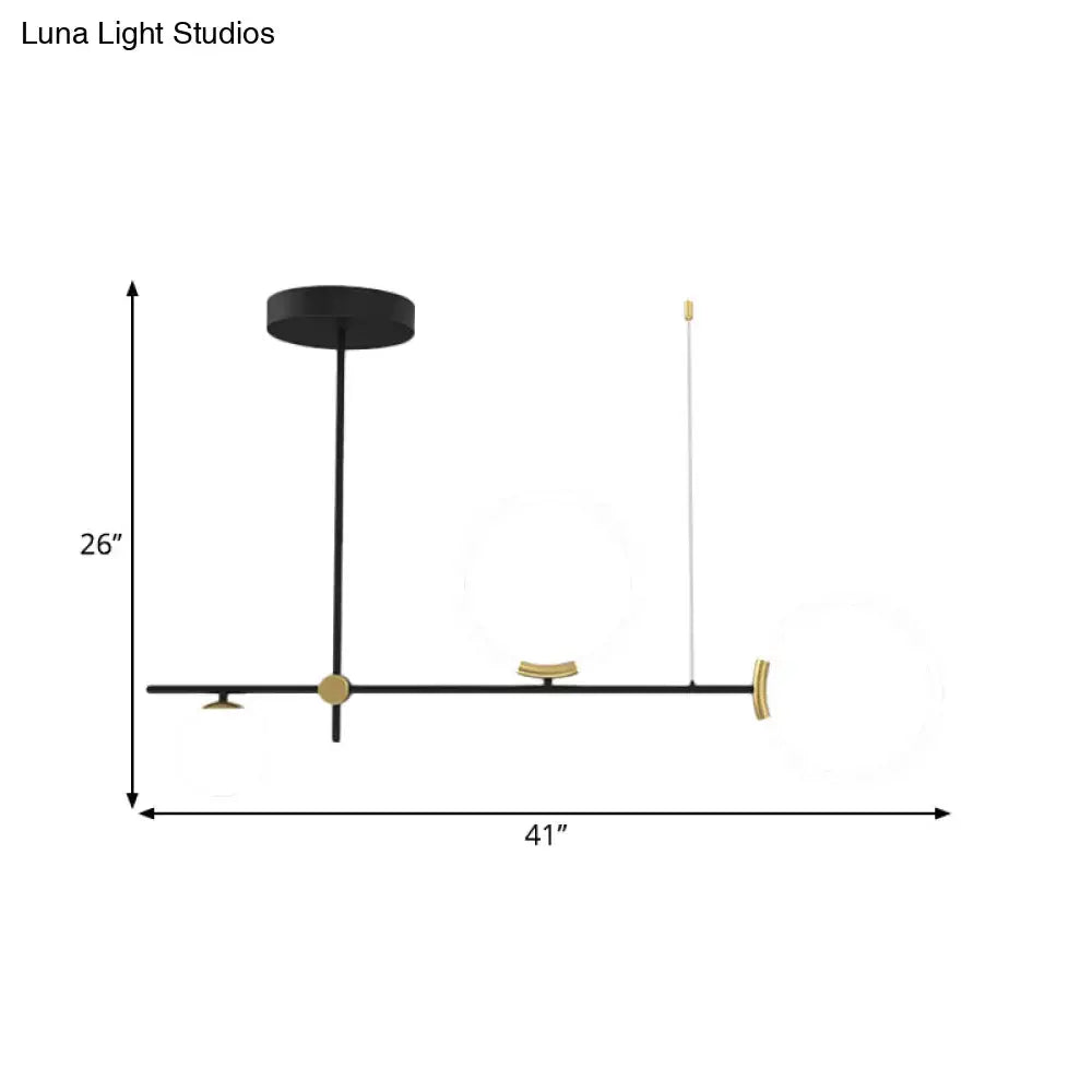 DecorBites™ Sleek Metal Crossed Line Island Light - Simplicity 3 Heads
