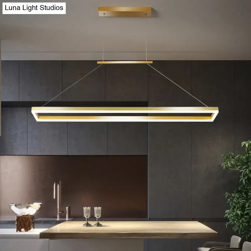 DecorBites™ Sleek Metal Island Ceiling LED Pendant Light for Dining Room - Simplicity and Style