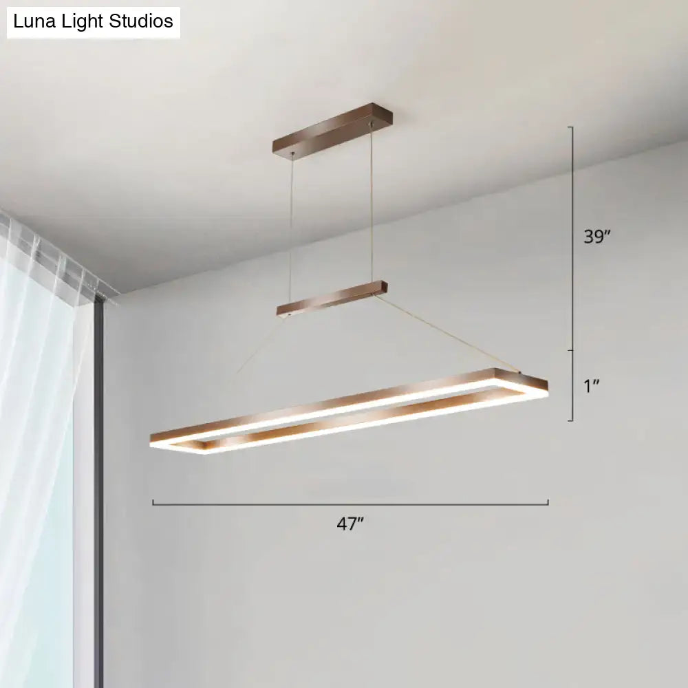 DecorBites™ Sleek Metal Island Ceiling LED Pendant Light for Dining Room - Simplicity and Style