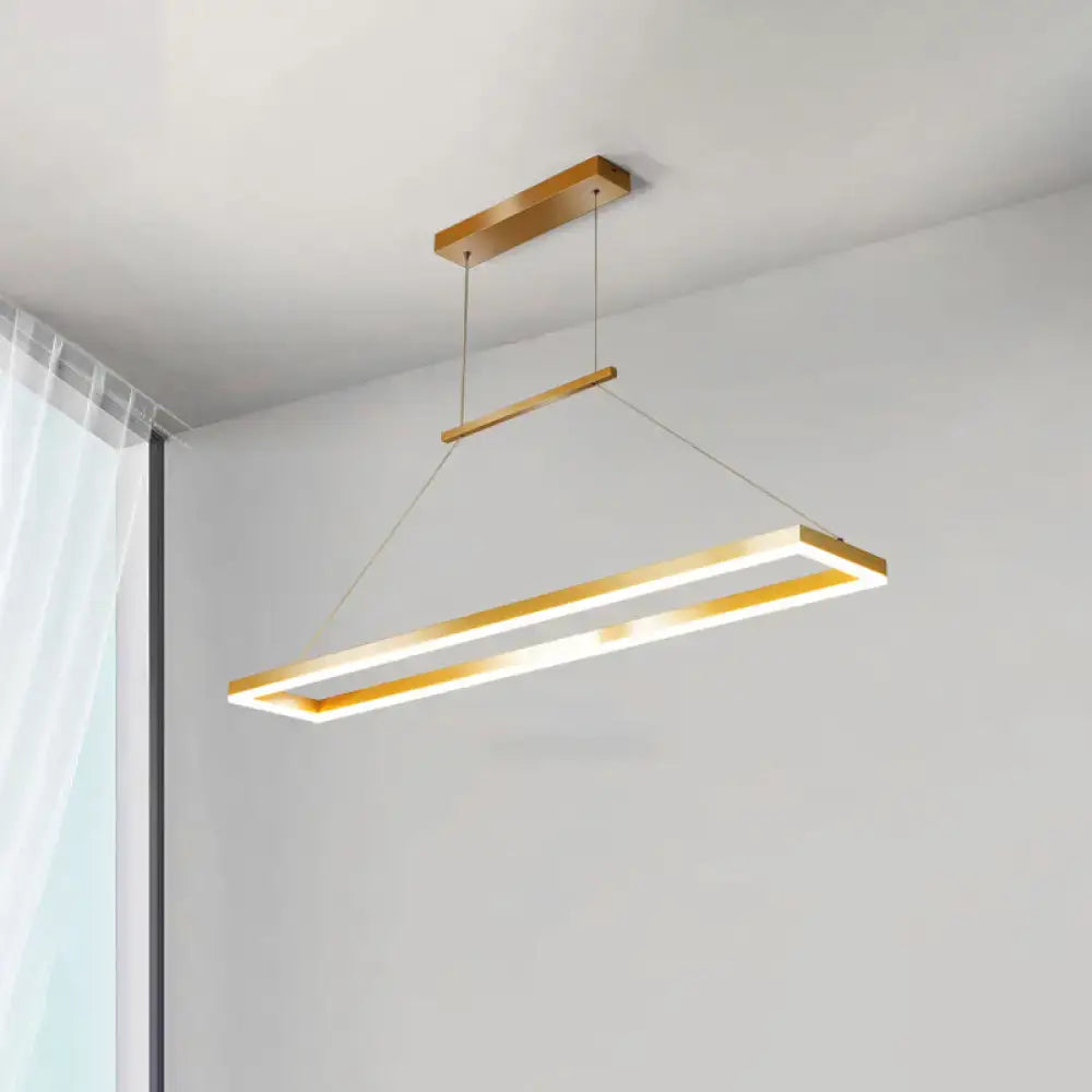 DecorBites™ Sleek Metal Island Ceiling LED Pendant Light for Dining Room - Simplicity and Style