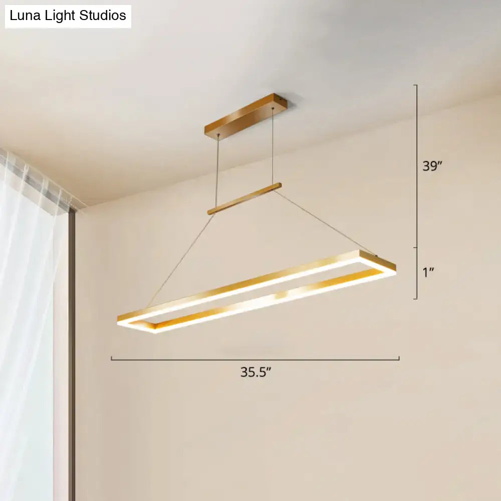DecorBites™ Sleek Metal Island Ceiling LED Pendant Light for Dining Room - Simplicity and Style
