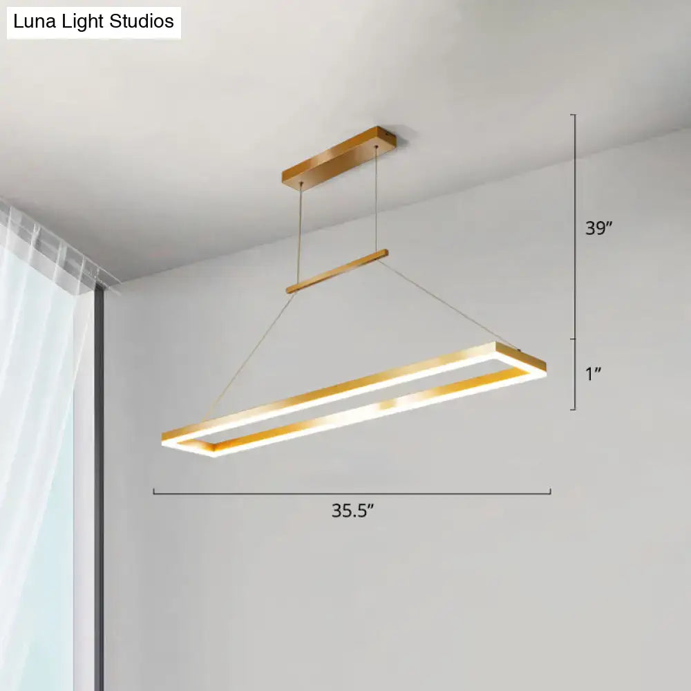 DecorBites™ Sleek Metal Island Ceiling LED Pendant Light for Dining Room - Simplicity and Style