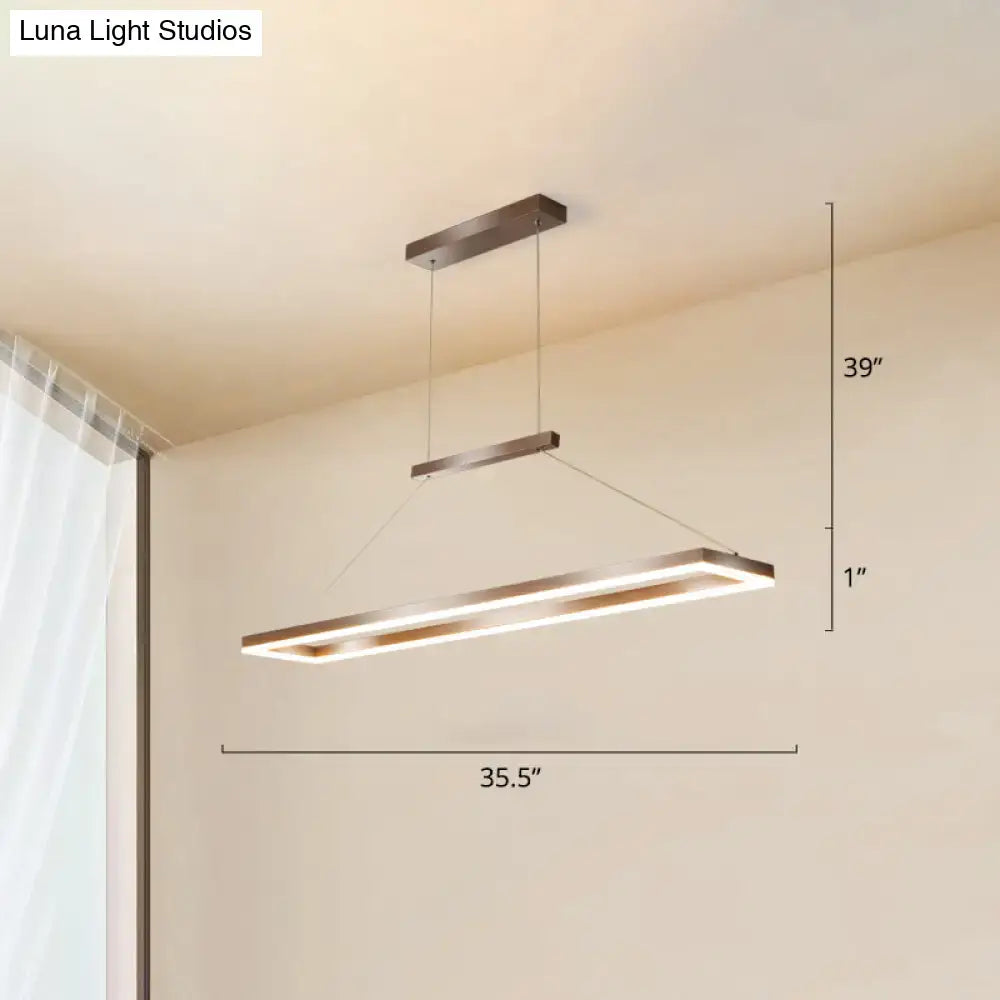 DecorBites™ Sleek Metal Island Ceiling LED Pendant Light for Dining Room - Simplicity and Style