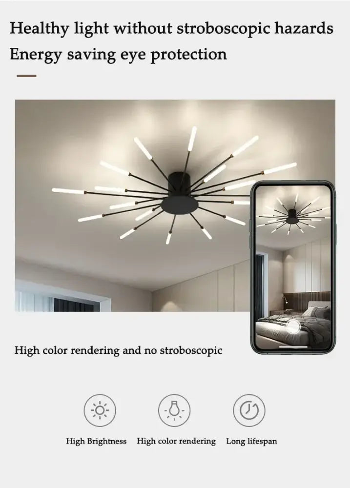 DecorBites™ Sleek Nordic LED Chandelier for Modern Home