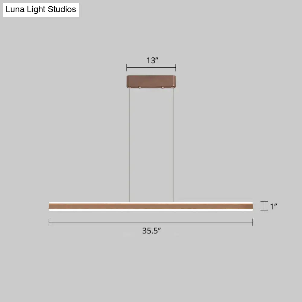 DecorBites™ Sleek Triangle Island Light: Aluminum LED Hanging Lamp for Restaurants