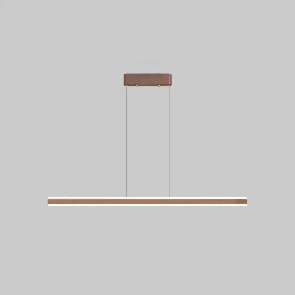 DecorBites™ Sleek Triangle Island Light: Aluminum LED Hanging Lamp for Restaurants