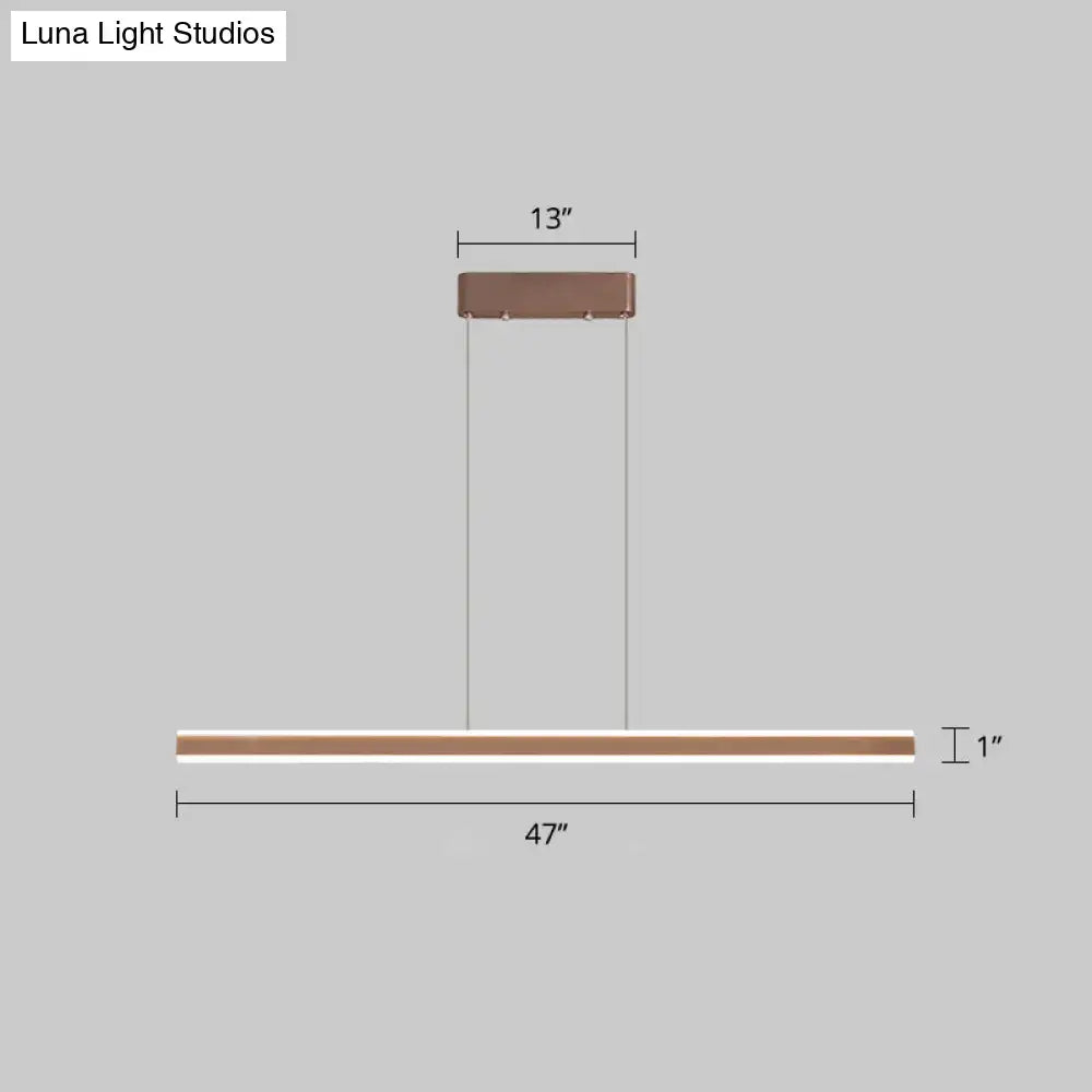 DecorBites™ Sleek Triangle Island Light: Aluminum LED Hanging Lamp for Restaurants