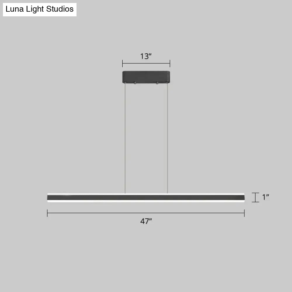 DecorBites™ Sleek Triangle Island Light: Aluminum LED Hanging Lamp for Restaurants