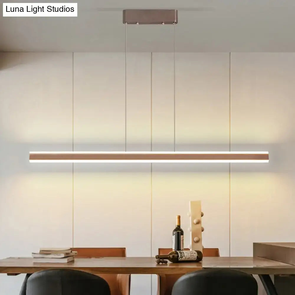 DecorBites™ Sleek Triangle Island Light: Aluminum LED Hanging Lamp for Restaurants