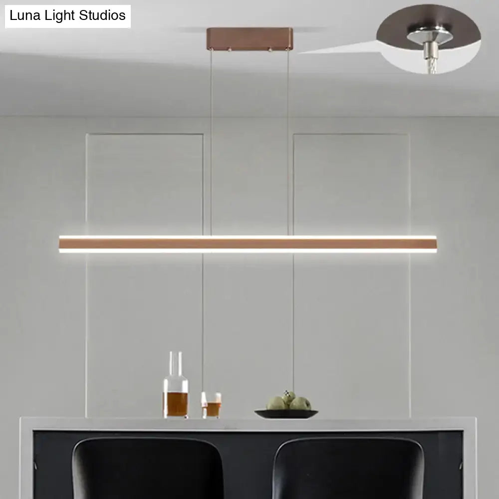 DecorBites™ Sleek Triangle Island Light: Aluminum LED Hanging Lamp for Restaurants