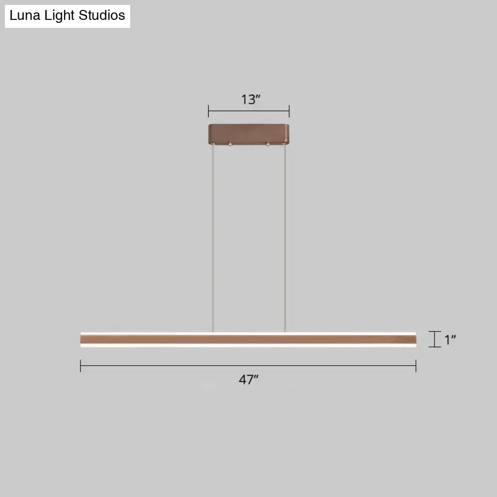 DecorBites™ Sleek Triangle Island Light: Aluminum LED Hanging Lamp for Restaurants