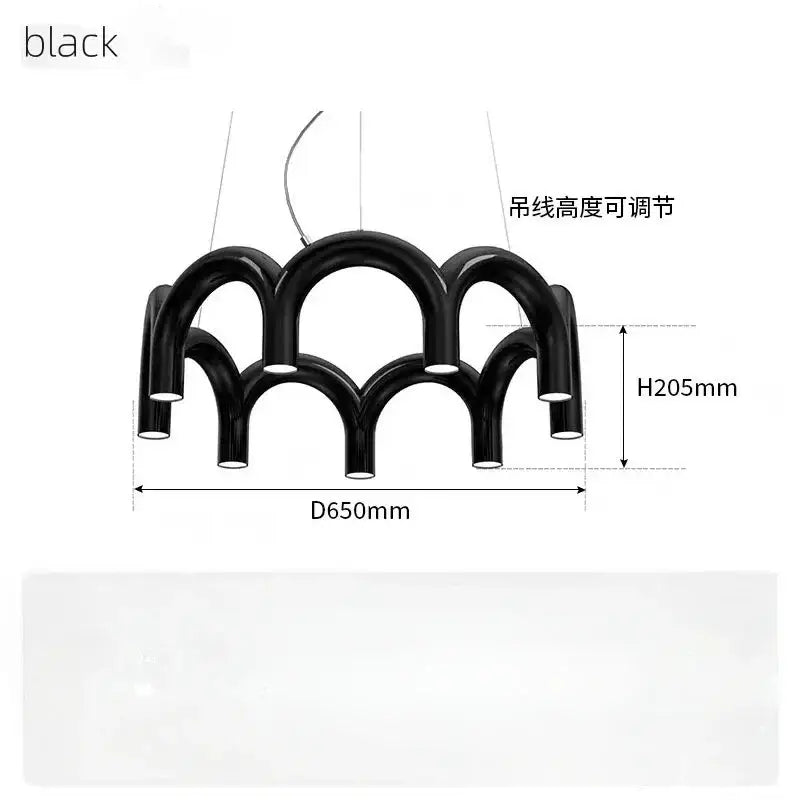 DecorBites™ Sleek U-Shaped Chandelier for Bedroom and Kitchen