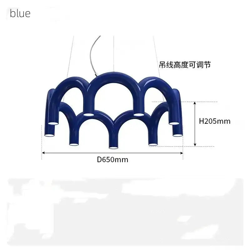 DecorBites™ Sleek U-Shaped Chandelier for Bedroom and Kitchen