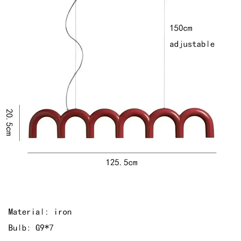 DecorBites™ Sleek U-Shaped Chandelier for Bedroom and Kitchen