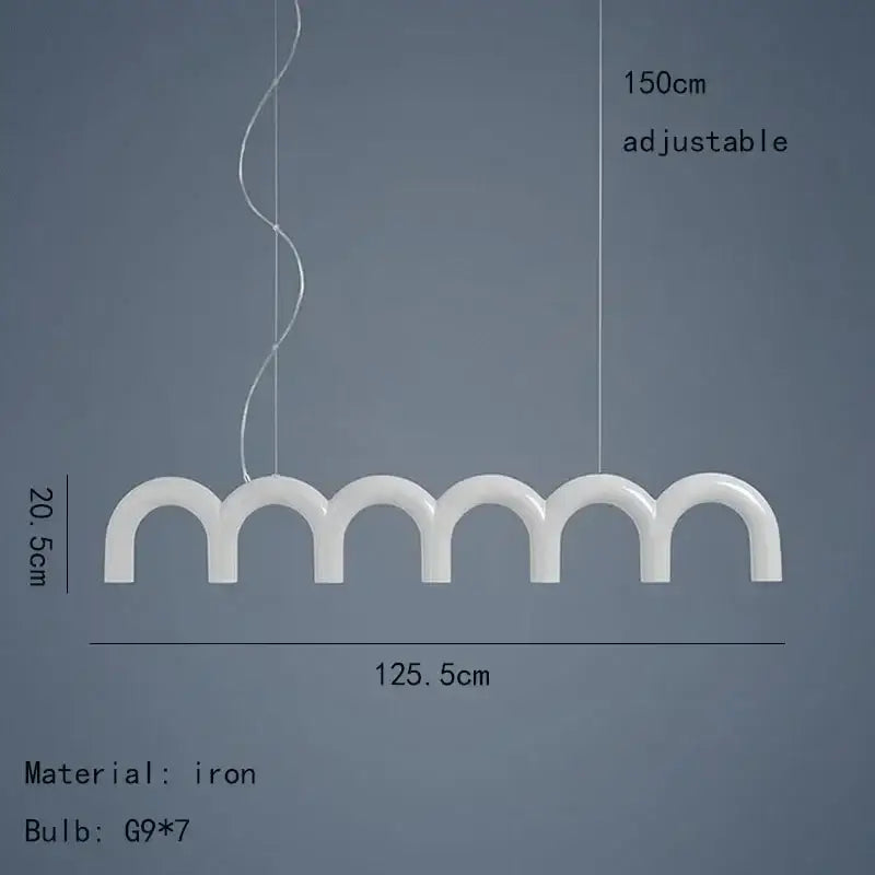 DecorBites™ Sleek U-Shaped Chandelier for Bedroom and Kitchen