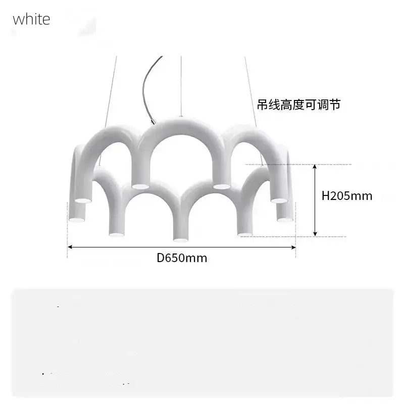 DecorBites™ Sleek U-Shaped Chandelier for Bedroom and Kitchen