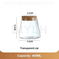 DecorBites™ Small Transparent Glass Vase for Home Decor