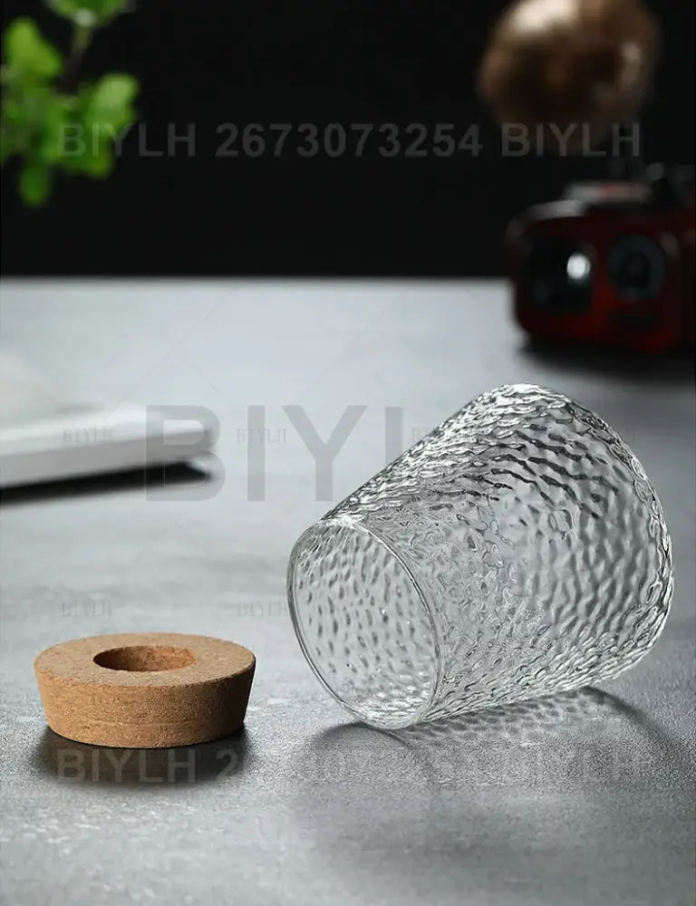 DecorBites™ Small Transparent Glass Vase for Home Decor