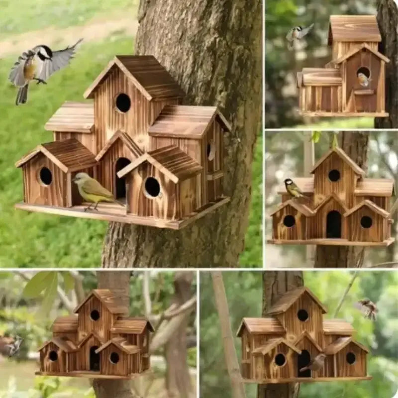 DecorBites™ Small Wooden Hanging Bird House
