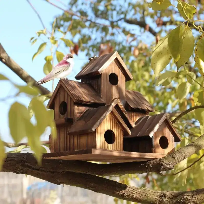 DecorBites™ Small Wooden Hanging Bird House