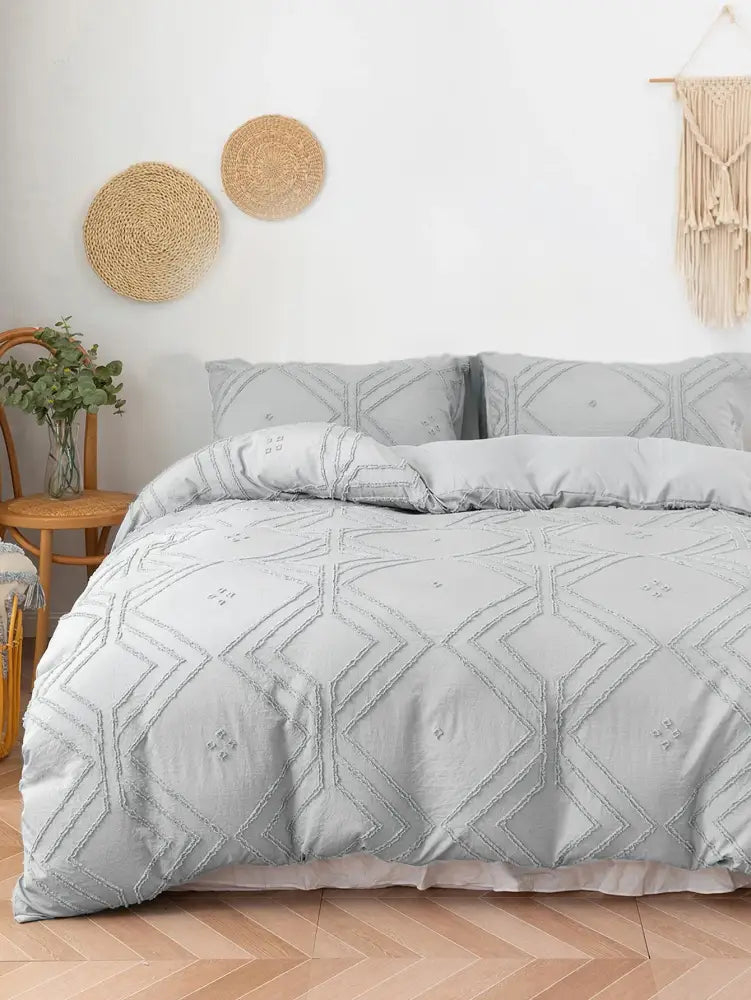 DecorBites™ Soft Tufted Microfiber Duvet Cover Set