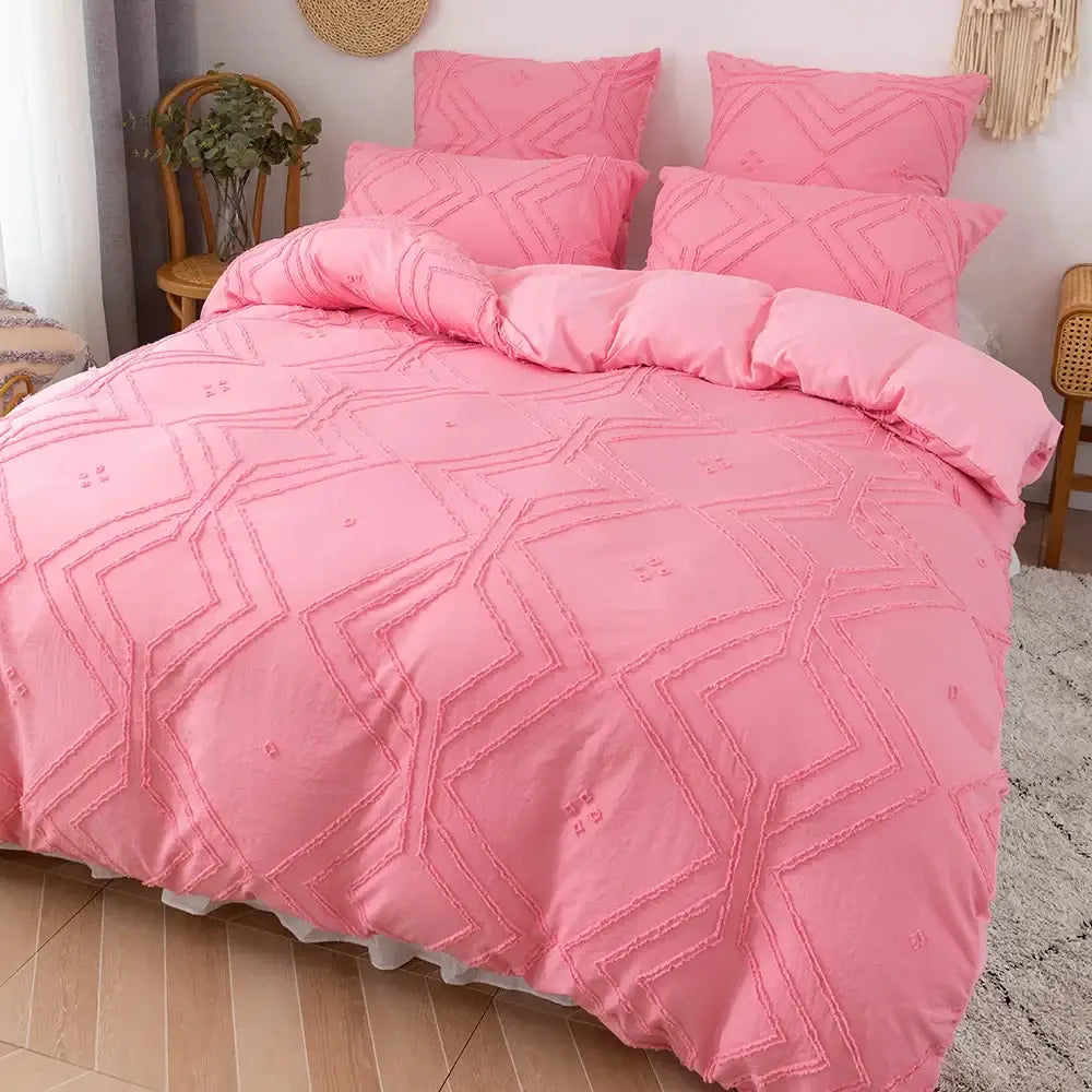 DecorBites™ Soft Tufted Microfiber Duvet Cover Set