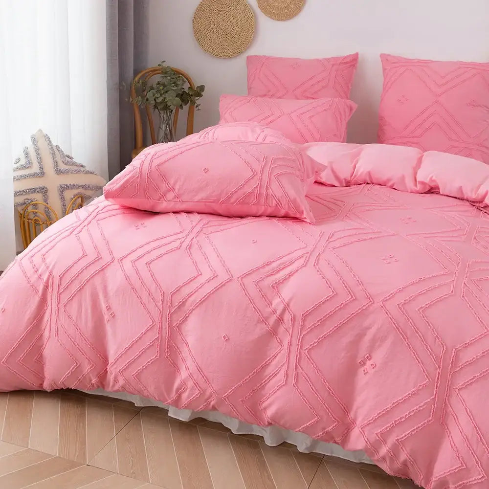 DecorBites™ Soft Tufted Microfiber Duvet Cover Set