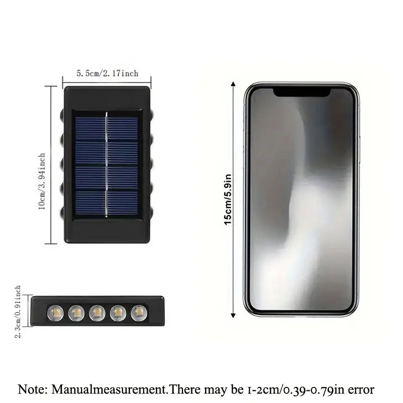 DecorBites™ Solar LED Outdoor Wall Lights for Garden & Patio