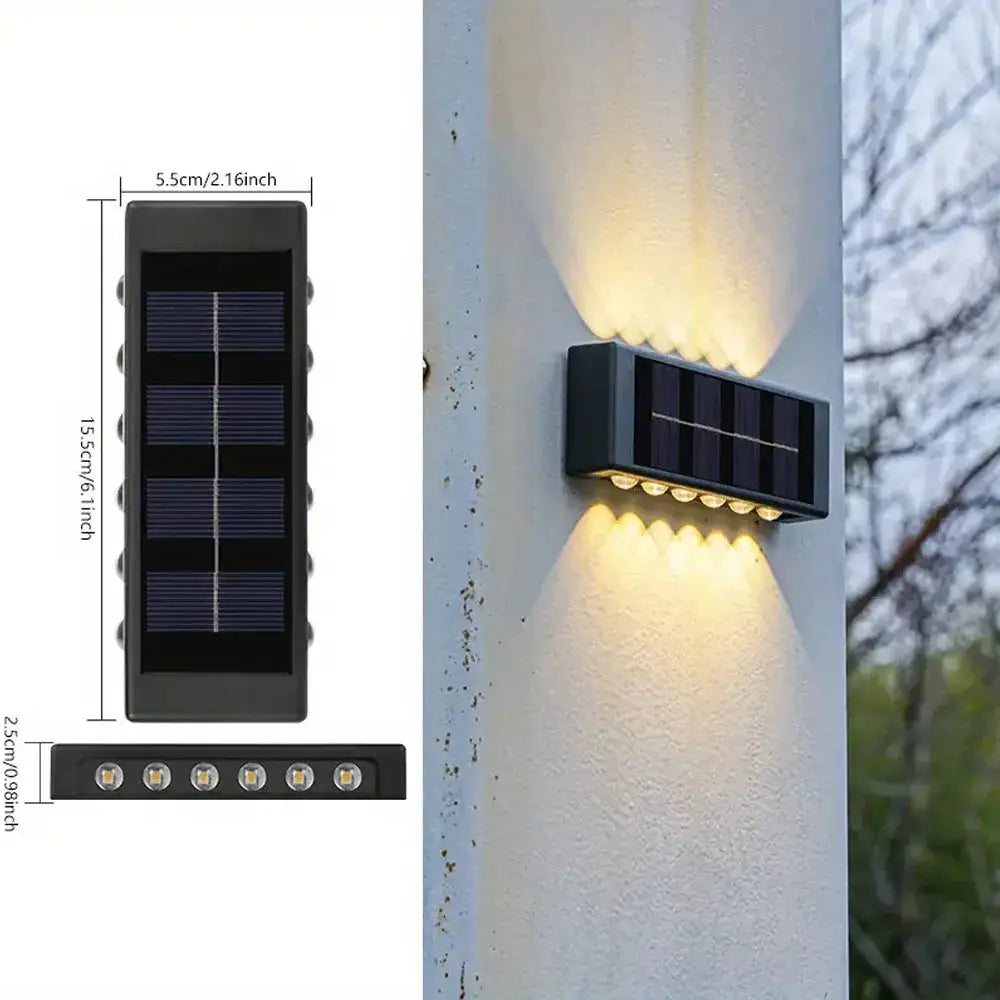 DecorBites™ Solar LED Outdoor Wall Lights for Garden & Patio