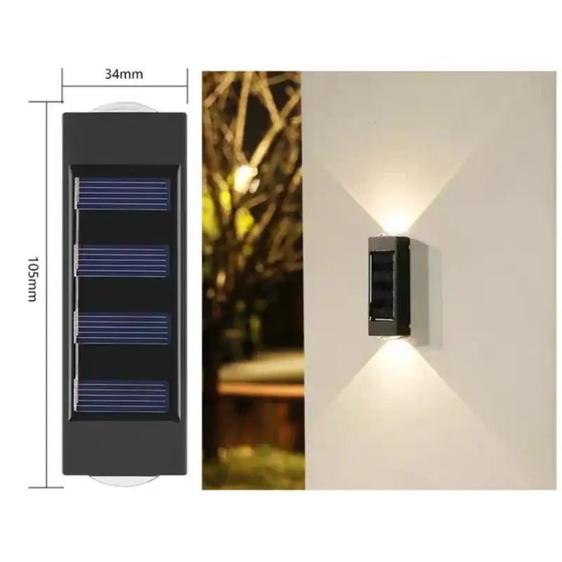 DecorBites™ Solar LED Outdoor Wall Lights for Garden & Patio