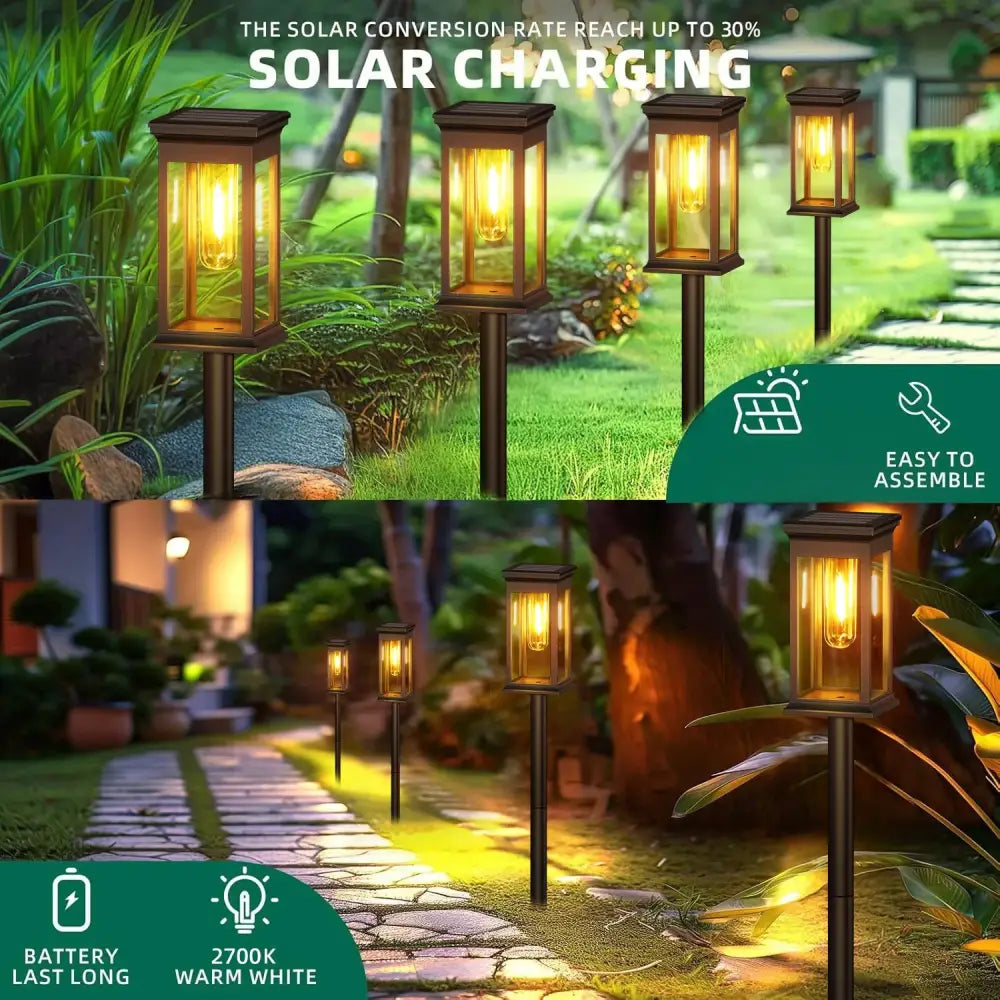DecorBites™ Lot de lampes solaires, super lumineuses 12h