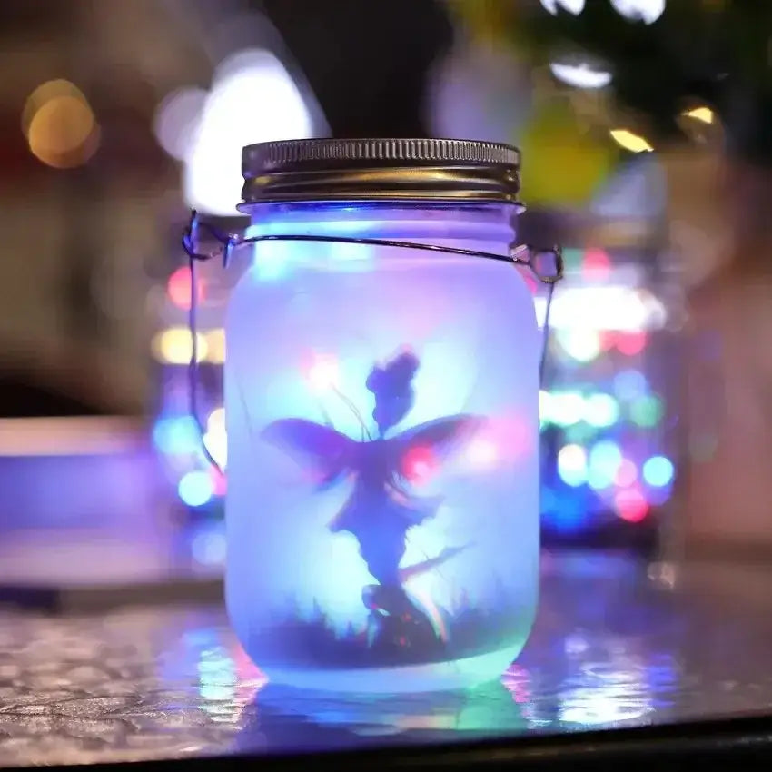 DecorBites™ Solar Mason Jar Fairy Lights for Garden Decoration