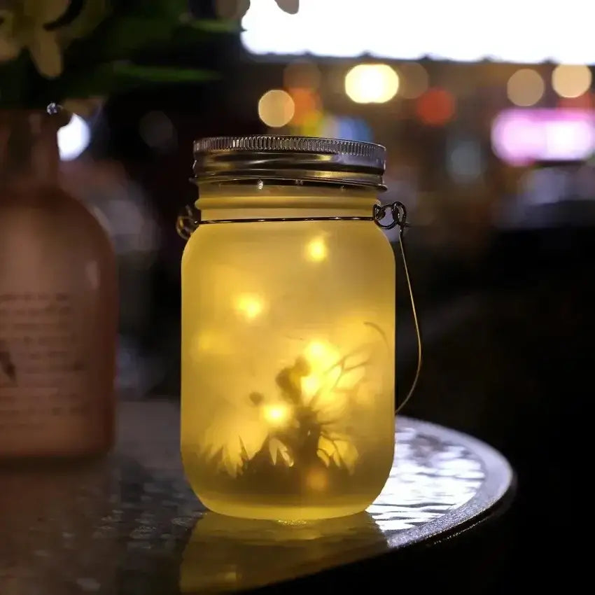 DecorBites™ Solar Mason Jar Fairy Lights for Garden Decoration