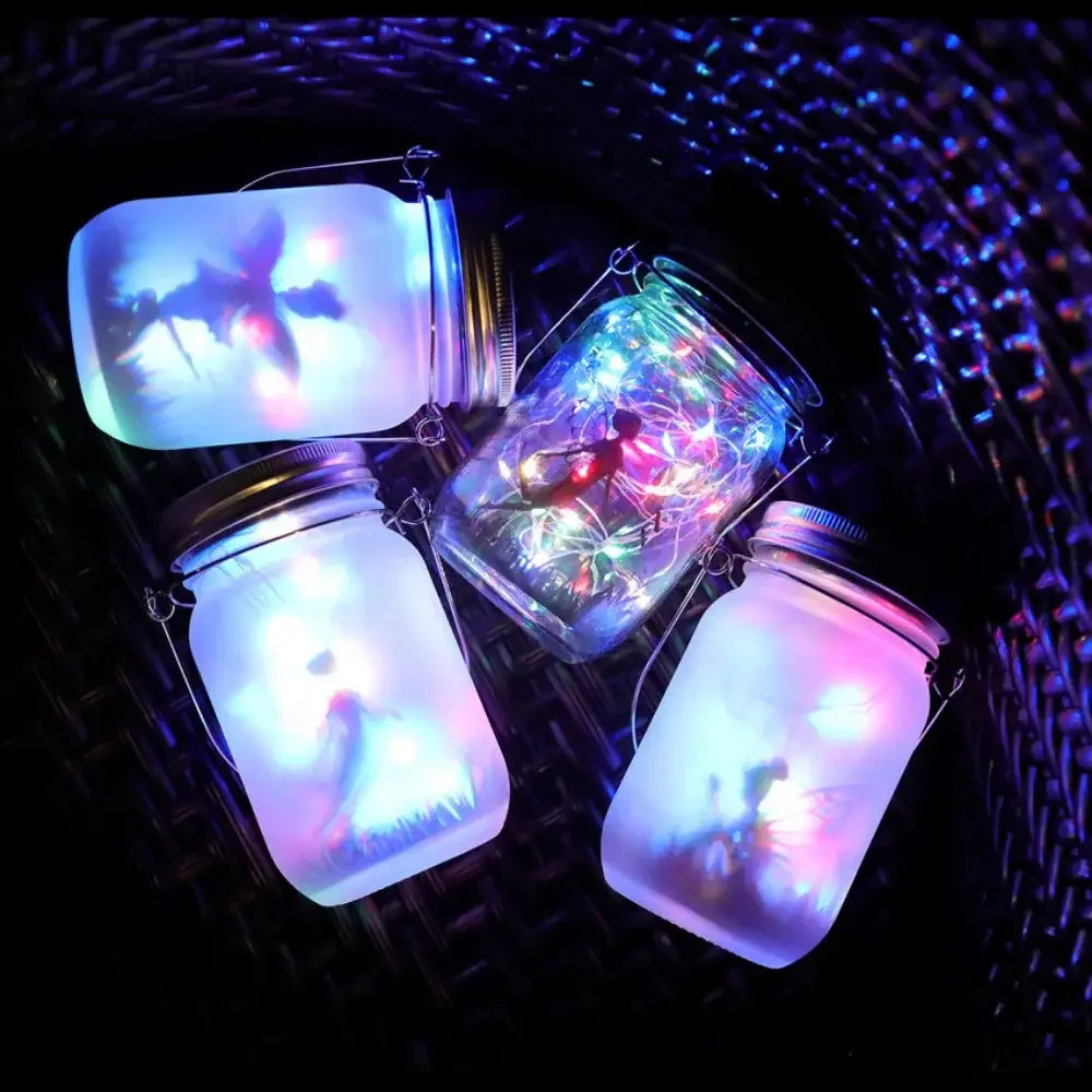 DecorBites™ Solar Mason Jar Fairy Lights for Garden Decoration