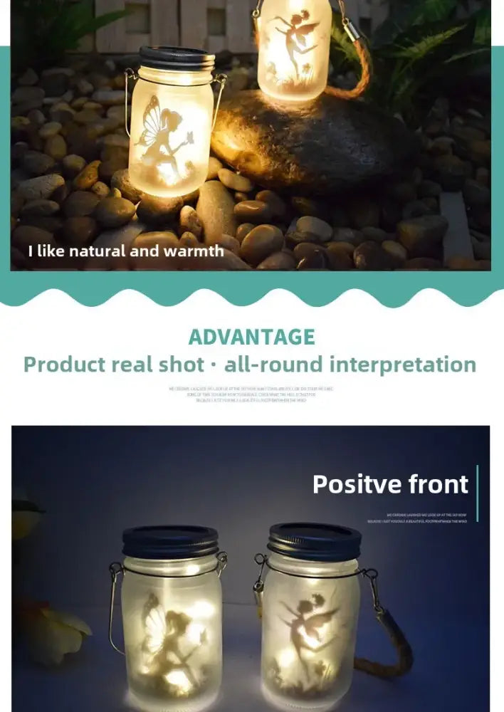 DecorBites™ Solar Mason Jar Fairy Lights for Garden Decoration