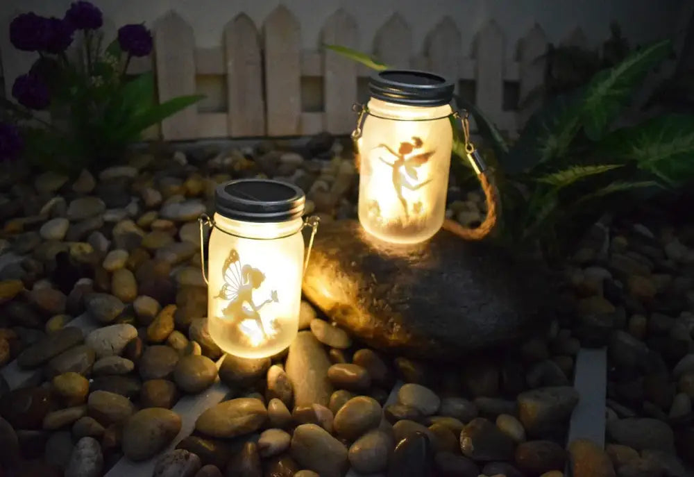 DecorBites™ Solar Mason Jar Fairy Lights for Garden Decoration