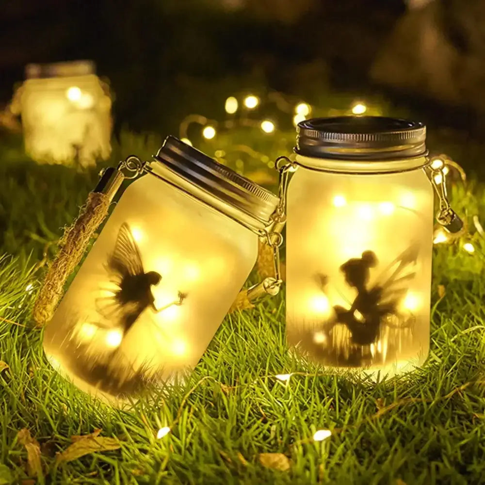 DecorBites™ Solar Mason Jar Fairy Lights for Garden Decoration