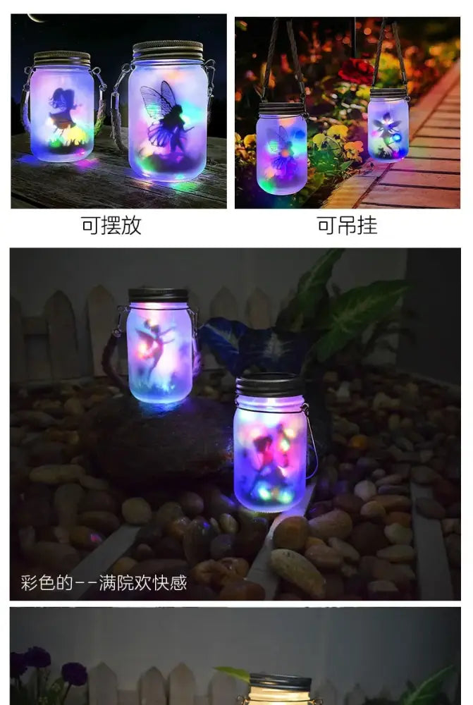 DecorBites™ Solar Mason Jar Fairy Lights for Garden Decoration
