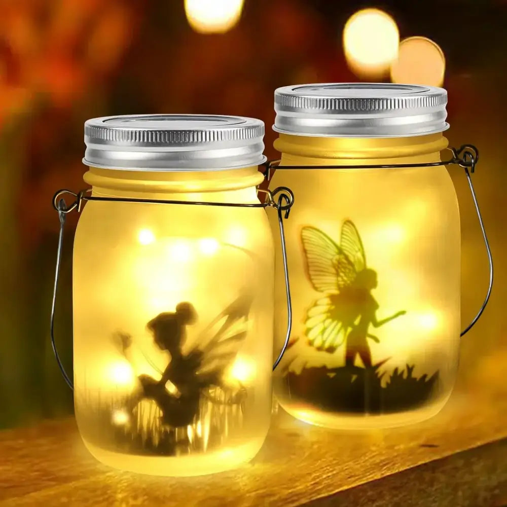 DecorBites™ Solar Mason Jar Fairy Lights for Garden Decoration